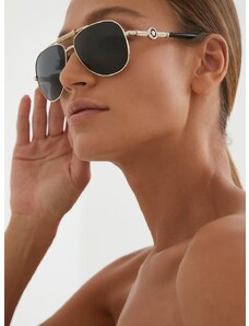 Γυαλιά ηλίου Versace γυναικεία, χρώμα: μαύρο