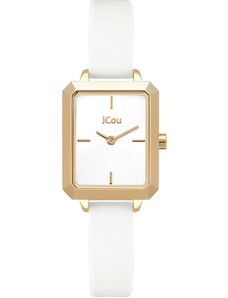 JCOU Caprice - JU19063-6 Gold case with White Leather Strap