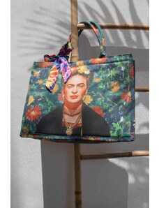 Lapop Frida kahlo τσάντα πράσινη