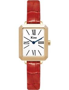 JCOU Caprice - JU19063-10 Gold case with Red Leather Strap