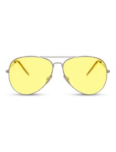 ΟΕΜ Vintage γυαλιά ηλίου αεροπορίας silver-yellow