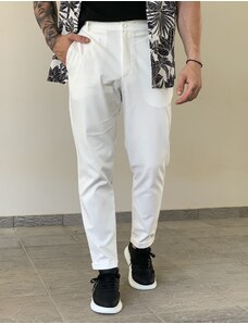 Ben Tailor Ανδρικό λευκό υφασμάτινο παντελόνι Kowalski 0398Α