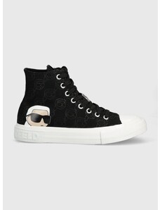 Πάνινα παπούτσια Karl Lagerfeld KAMPUS III χρώμα: μαύρο, KL60356F