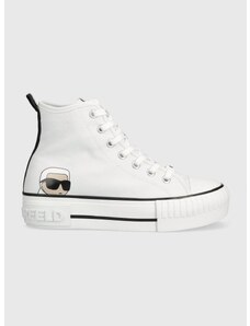 Πάνινα παπούτσια Karl Lagerfeld KAMPUS MAX χρώμα: άσπρο, KL60450N