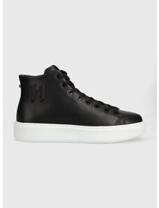 Δερμάτινα ελαφριά παπούτσια Karl Lagerfeld MAXI KUP χρώμα: μαύρο, KL52265 F3KL52265