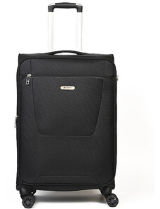 Μεσαία βαλίτσα Airtex από μαύρο ύφασμα με 4 ρόδες και αδιάρρηκτο φερμουάρ 3MIM03 - 28002-01