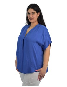 Francesca Fashion Γυναικεία Μπλούζα Με Πατιλέτα 012 Μπλε