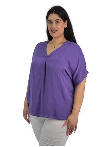 Francesca Fashion Γυναικεία Μπλούζα Με Πατιλέτα 012 Μωβ