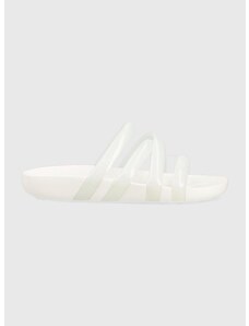 Παντόφλες Crocs Splash Glossy Strappy Sandal χρώμα: άσπρο, 208537