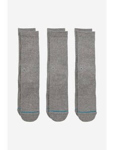 Κάλτσες Stance Icon 3-pack χρώμα: γκρι
