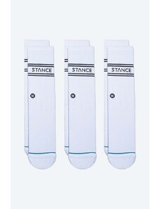 Κάλτσες Stance Basic 3-pack χρώμα άσπρο A556D20SRO