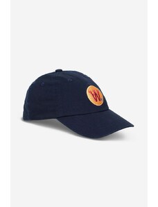 Βαμβακερό καπέλο του μπέιζμπολ Wood Wood Eli Badge χρώμα: ναυτικό μπλε