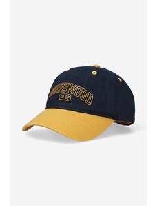 Βαμβακερό καπέλο του μπέιζμπολ Wood Wood Brian χρώμα ναυτικό μπλε 12230807.7083