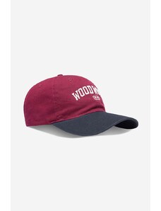 Βαμβακερό καπέλο του μπέιζμπολ Wood Wood Brian χρώμα κόκκινο 12130807.7083