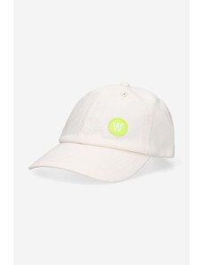 Βαμβακερό καπέλο του μπέιζμπολ Wood Wood Eli χρώμα: άσπρο