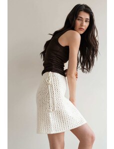 Plexida Crochet Skirt Short - Off-white