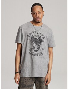 Diverse Ανδρικό τυπωμένο μπλουζάκι WOLF CALI
