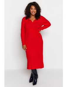 Trendyol Curve Plus Size Φόρεμα - Rot - Bodycon