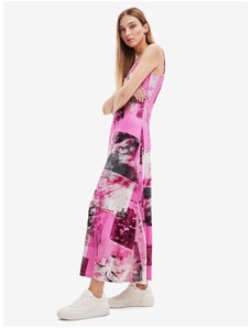 Ροζ Γυναίκες Μοτίβα Maxi-Φορέματα Desigual Cretona - Γυναικεία