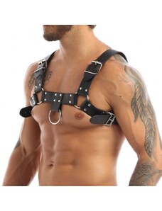 STD PVC Black Chest Harness System For Men