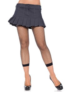 LEG AVENUE Industrial Net Footless Tights, Black, One Size.