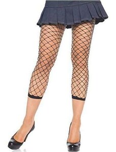 LEG AVENUE Women's Fence Fishnet Footless Tights, Black, One Size