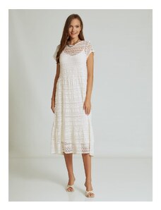 Celestino Midi φόρεμα από δαντέλα λευκο για Γυναίκα