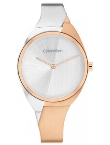 Ρολόι Calvin Klein Charming με ασημί-ροζ χρυσό μπρασελέ 25200237