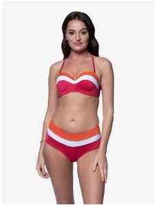 Πορτοκαλί-ροζ Ladies Striped Swimwear Bottoms DORINA Lawaki - Γυναικεία