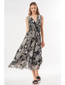 Enter Fashion Γυναικείο Maxi εμπριμέ φόρεμα