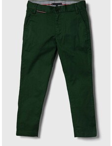Παιδικό παντελόνι Tommy Hilfiger χρώμα: πράσινο