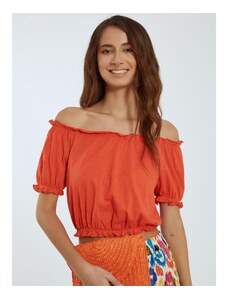 Celestino Κοντομάνικη μπλούζα με ακάλυπτους ώμους πορτοκαλι για Γυναίκα
