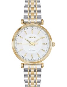 LE DOM Bliss Crystals - LD.1497-2, Gold case with Stainless Steel Bracelet