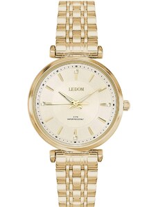 LE DOM Bliss Crystals - LD.1497-3, Gold case with Stainless Steel Bracelet