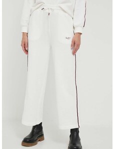 Βαμβακερό παντελόνι Pepe Jeans Bibi χρώμα: άσπρο