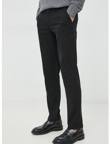 Παντελόνι Tommy Hilfiger χρώμα: μαύρο