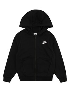 Nike Sportswear Ζακέτα φούτερ μαύρο / λευκό