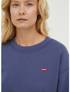 Βαμβακερή μπλούζα Levi's γυναικεία, χρώμα: ναυτικό μπλε