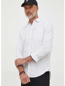 Βαμβακερό πουκάμισο Pepe Jeans Crovie ανδρικό, χρώμα: άσπρο
