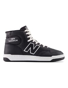 Δερμάτινα αθλητικά παπούτσια New Balance BB480COB χρώμα: μαύρο F30