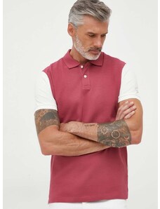 Βαμβακερό μπλουζάκι πόλο Pepe Jeans Londgford χρώμα: ροζ