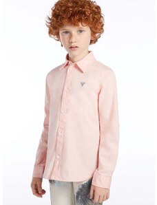 Παιδικό πουκάμισο Guess χρώμα: ροζ