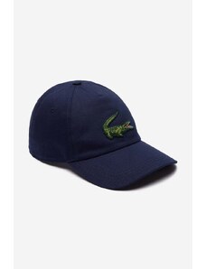 Βαμβακερό καπέλο του μπέιζμπολ Lacoste χρώμα μπεζ RK2071-166