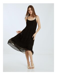 Celestino Φόρεμα με μετάξι μαυρο για Γυναίκα
