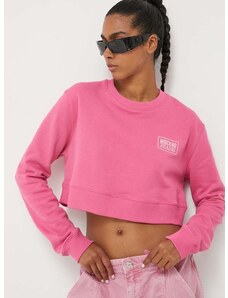 Βαμβακερή μπλούζα Moschino Jeans γυναικεία, χρώμα: ροζ