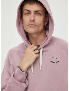 Βαμβακερή μπλούζα PS Paul Smith χρώμα: ροζ, με κουκούλα