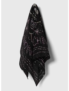 Μεταξωτό φουλάρι Moschino χρώμα: μαύρο
