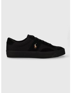 Πάνινα παπούτσια Polo Ralph Lauren 816913476003 χρώμα: μαύρο, Sayer Sport