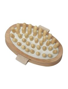 Aria Trade Ξύλινο Εργαλείο Μασάζ για κυτταρίτιδα σε φυσικό χρώμα ξύλου, σε στρογγυλλό σχήμα, Massage roller