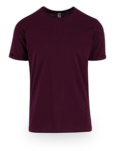 FREE WEAR Ανδρικό T-shirt Μονόχρωμο - Μπορντό - 016005